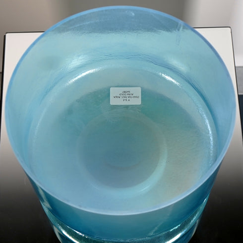 9" E+5 Dead Sea Salt, Aqua Aura Gold Crystal Tones® Alchemy Crystal Singing Bowl